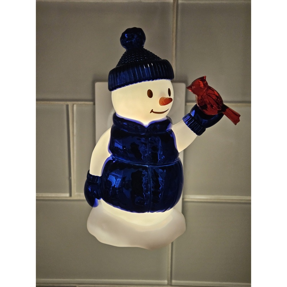 Bath & Body Works Snowman with Blue Puffer Jacket Wallflowers Fragrance Plug